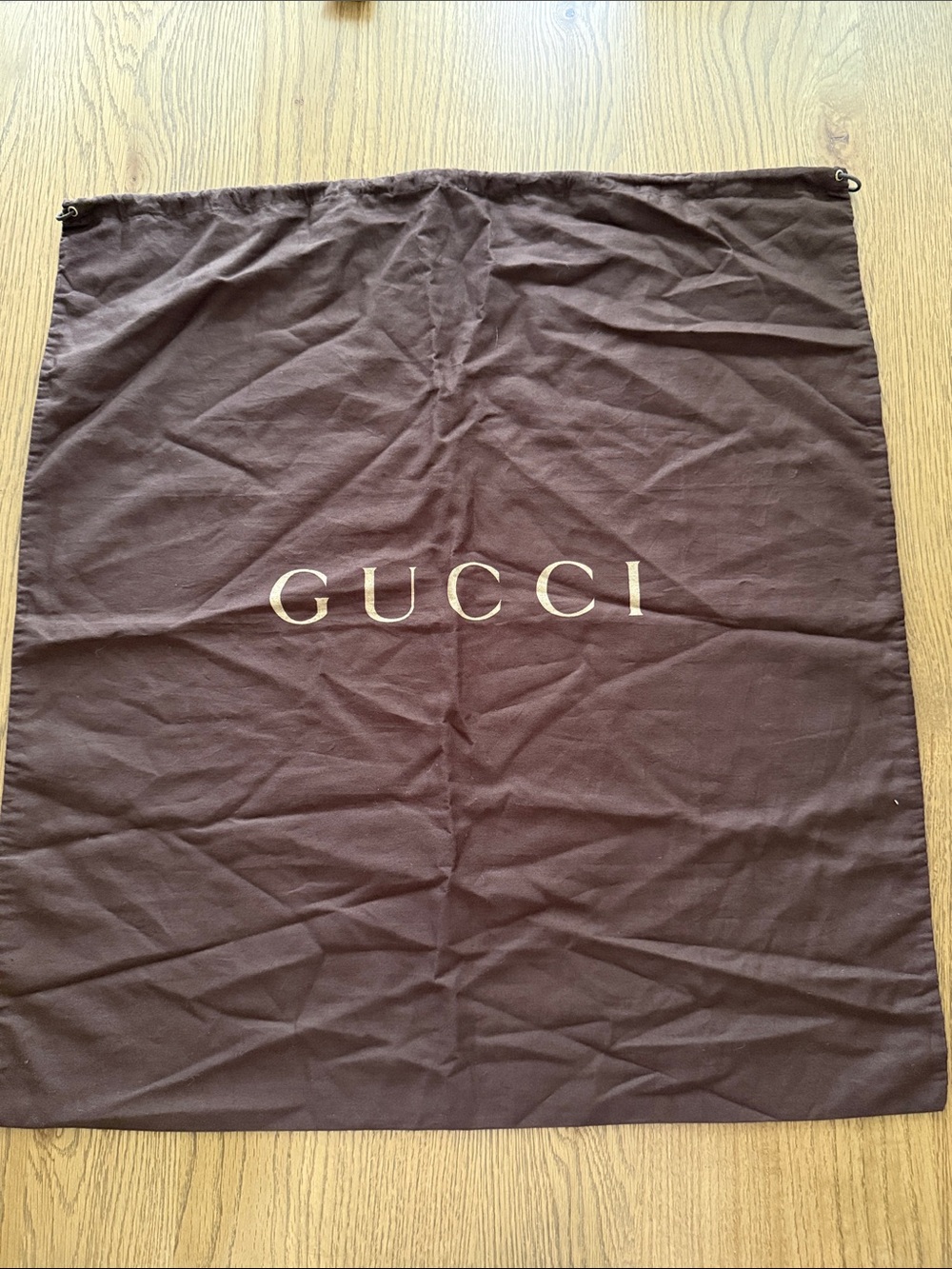 Gucci Brown Dust Bag with Gold Logo